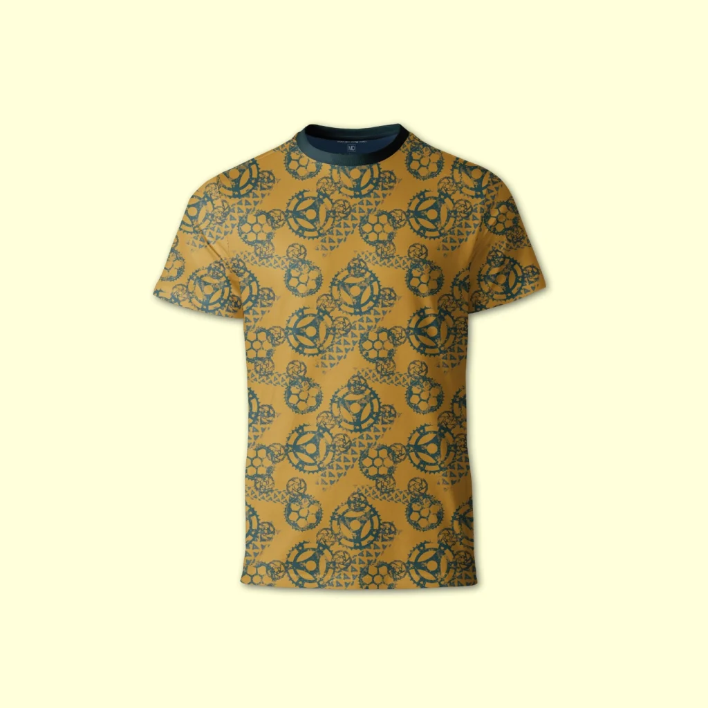 TShirt als Mockup mit Muster aus der Kollektion Fahrradliebe